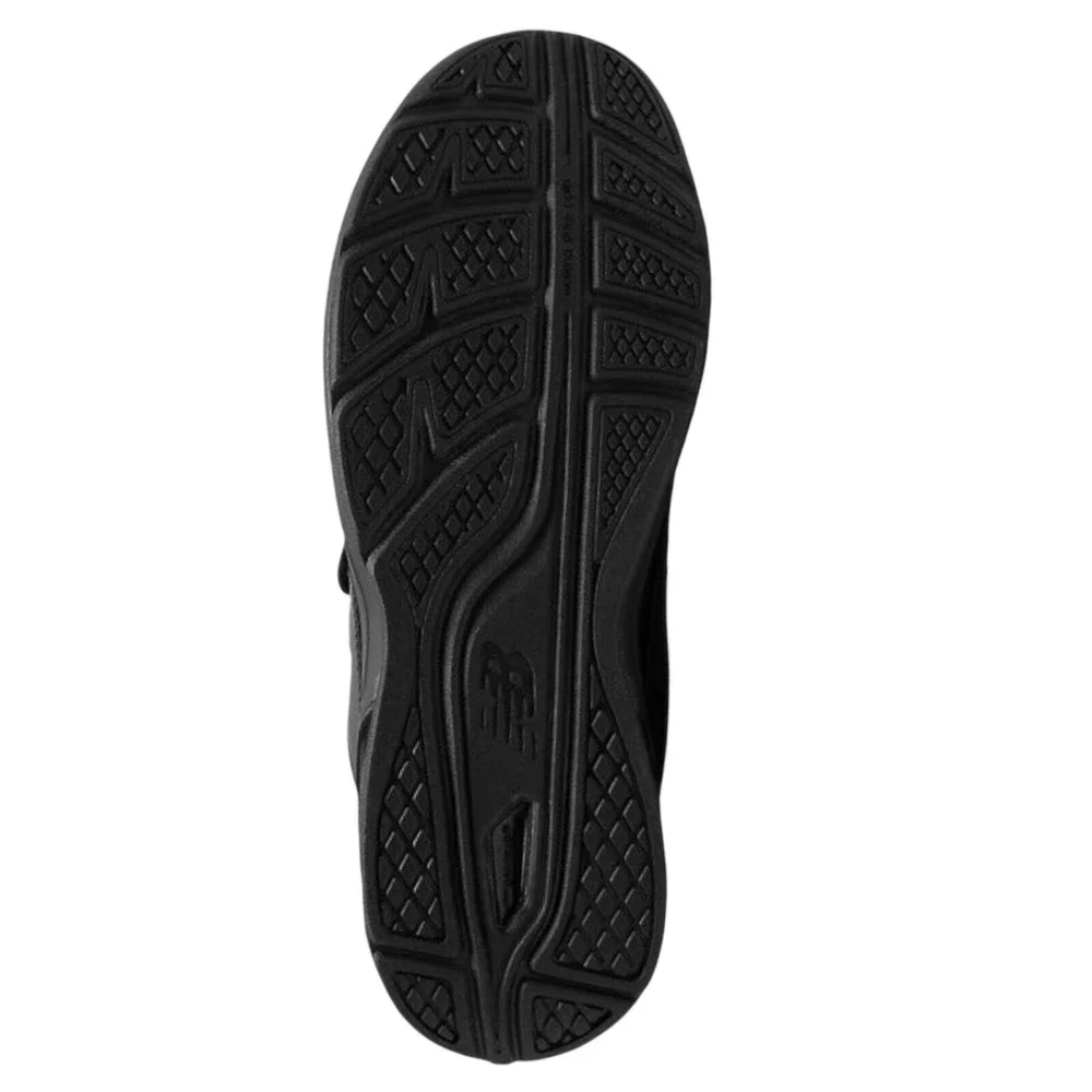 New Balance 813 Mens Walking Shoes Black Leather Hook Loop‎ MW813HBK Size 13 D